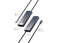 ICY BOX 10-portars USB Type-C® Gen 2 Hub Dockningsstation och USB-hub