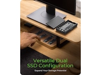 Icy Box 2 fack M.2 PCIe NVMe-kabinett Externa Chassi