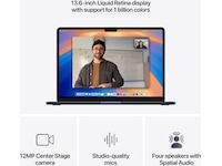 MacBook Air 13" M4 (2025) 512GB (midnatt) -B-Grade Demo bärbara datorer