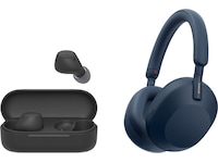 Sony WH-1000XM5 trådlösa hörlurar, Over-Ear (blå) + WF-510 Buds Hörlurar