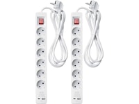 Andersson PWS-C2000 6-vägs grenuttag 3m 2-pack Förlängningskabel & förgrening