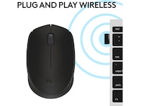 Logitech B170 Trådlös Mus Svart Mus