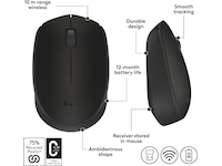 Logitech B170 Trådlös Mus Svart Mus