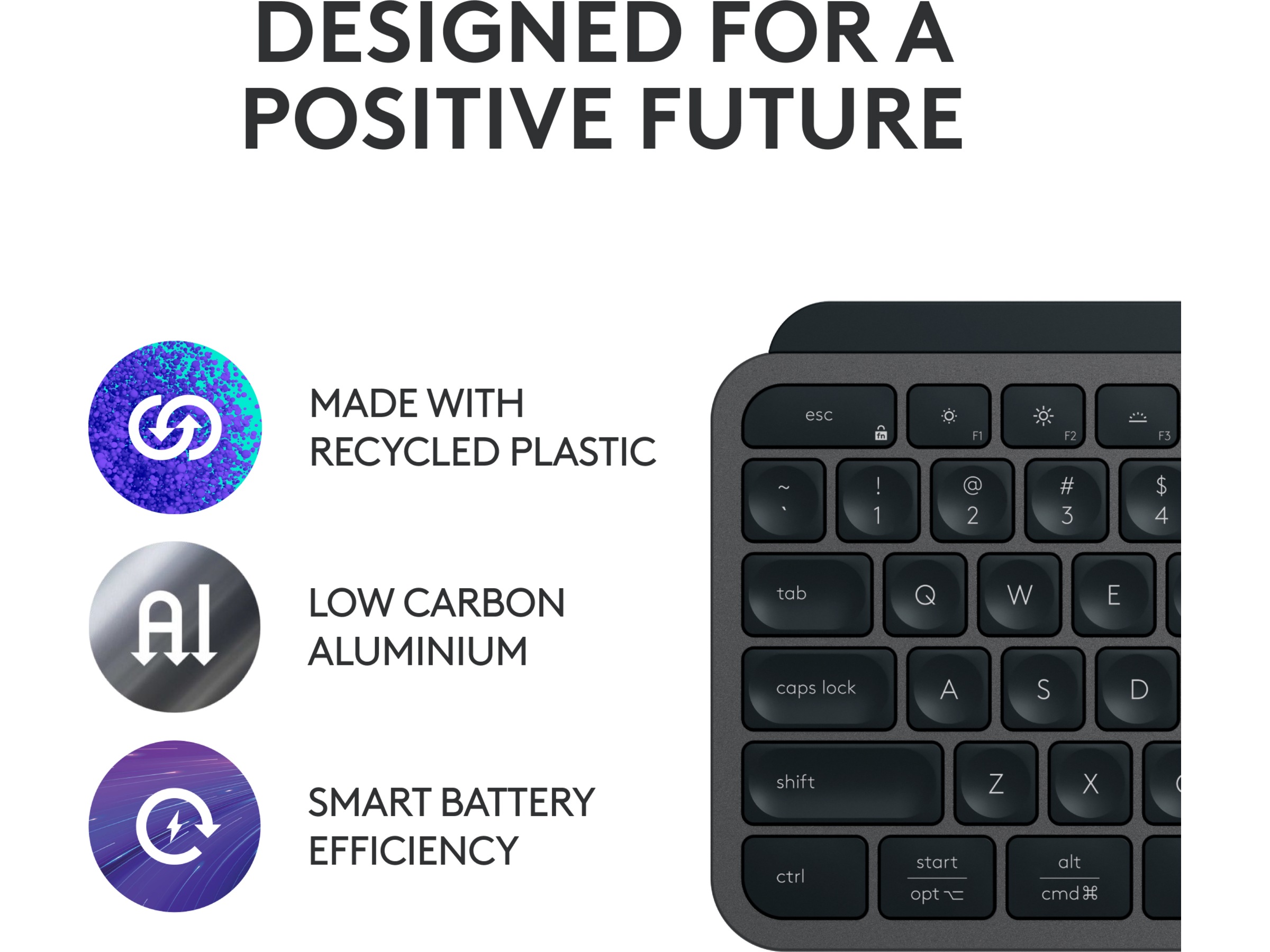 Logitech MX Keys S Trådlöst Tangentbord (graphite) Tangentbord