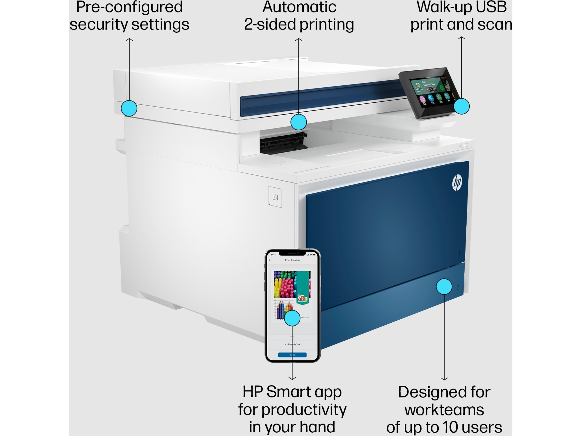 HP skrivare Color LaserJet Pro MFP 4302dw Skrivare