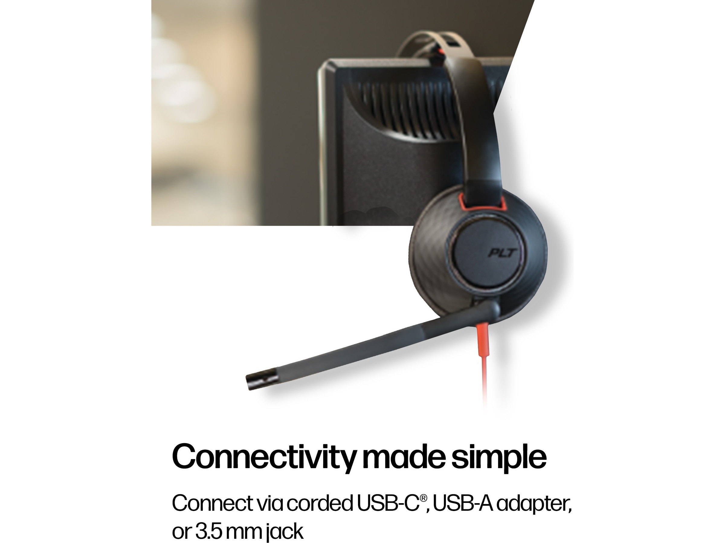 Poly Blackwire 5220 MS Teams USB-C Headset Headset, kablat