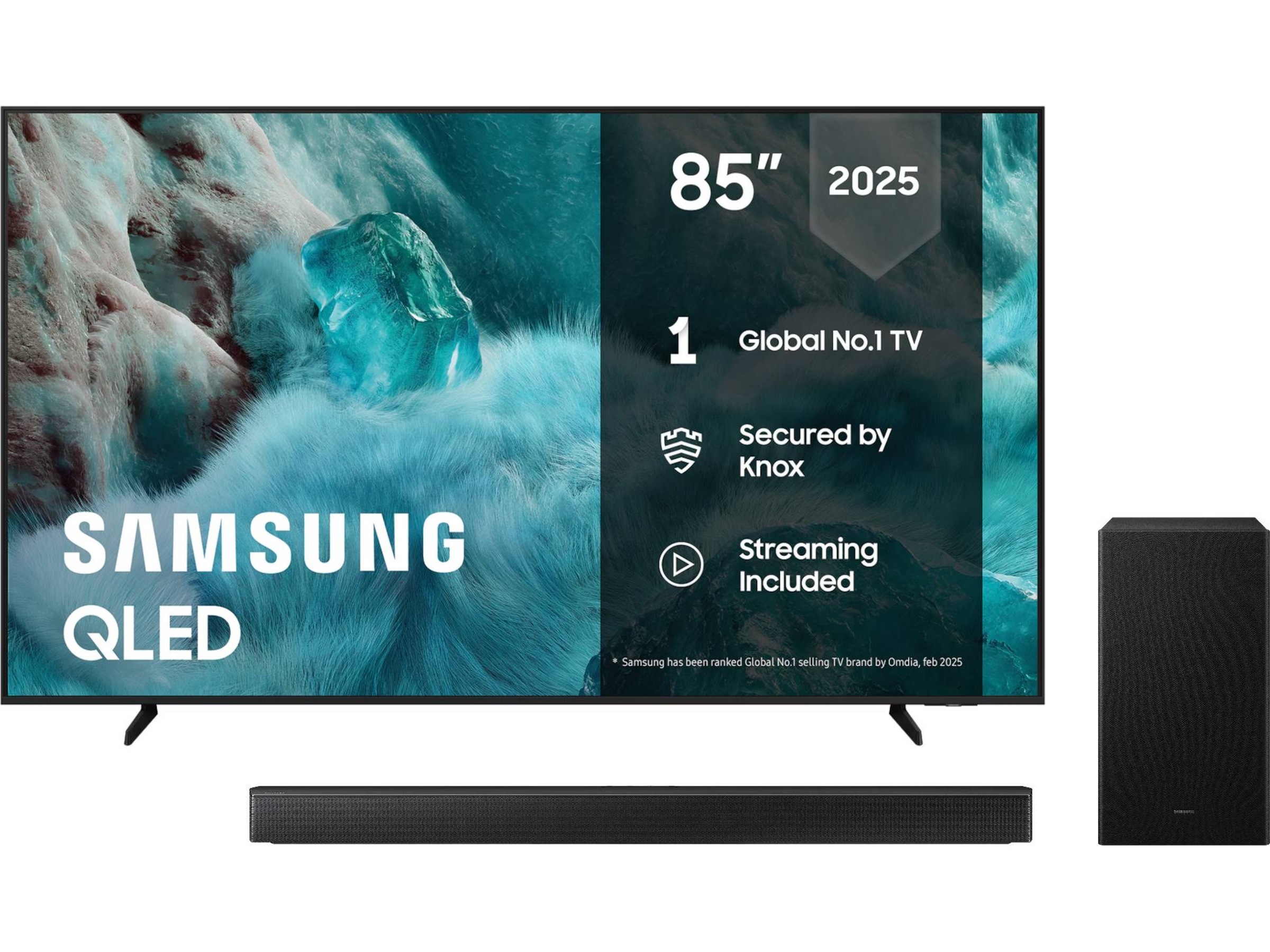 Samsung 85" Q7FA QLED 4K Smart TV (2025) + soundbar 50 - 59 tums TV