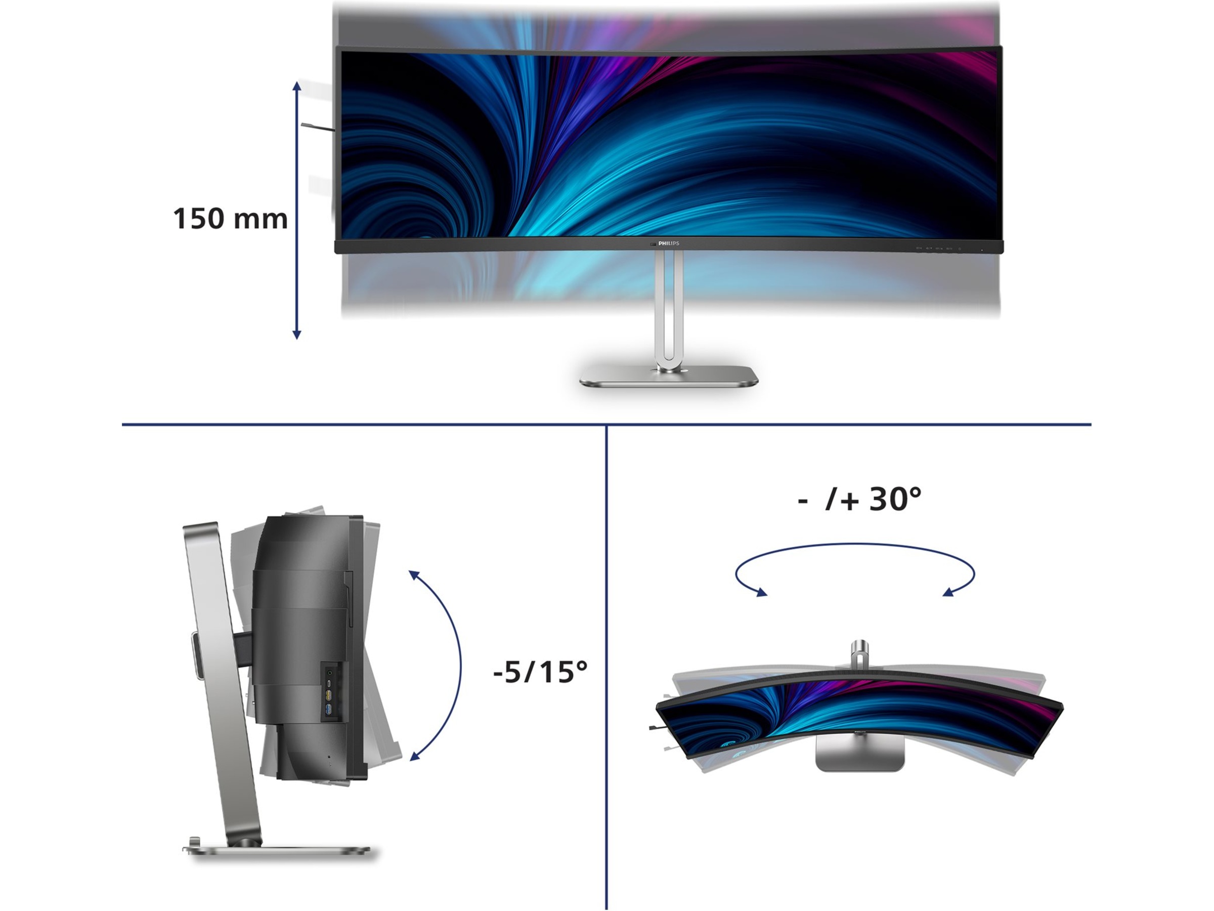 Philips 49" curved skjerm 49B2U5900C/00 Datorskärm