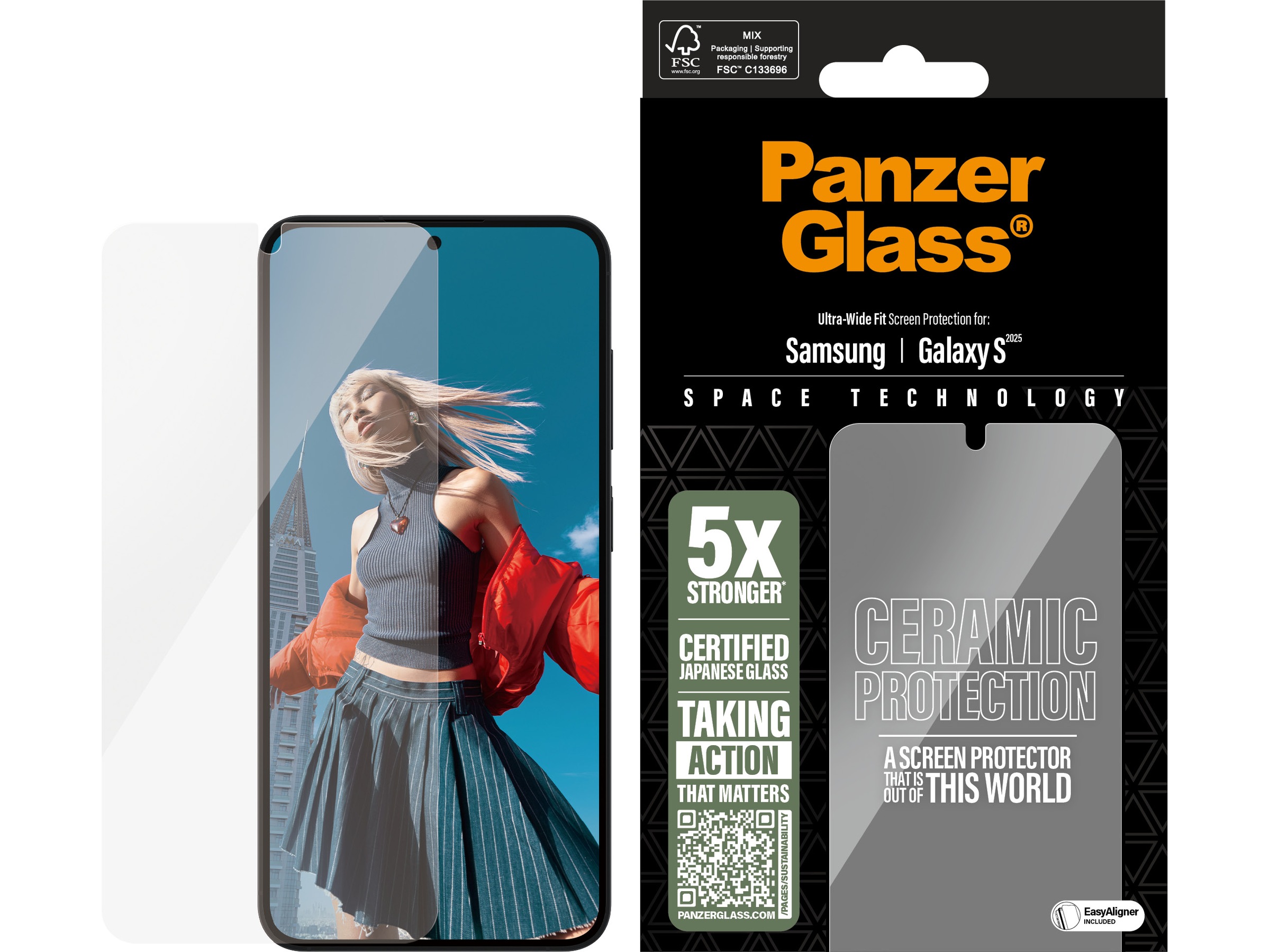 PanzerGlass Galaxy S25 Ceramic skärmskydd Skärmskydd