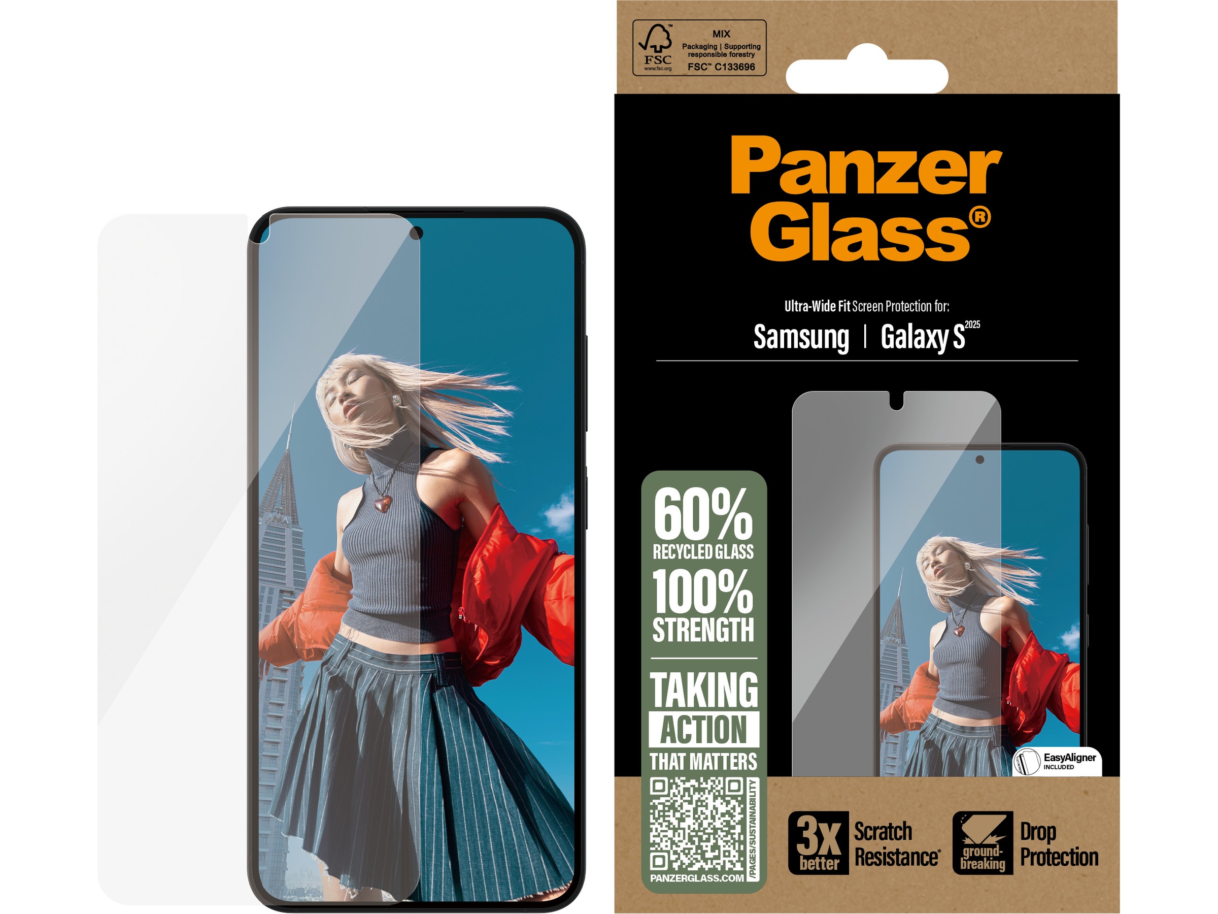 PanzerGlass Galaxy S25 skärmskydd Skärmskydd