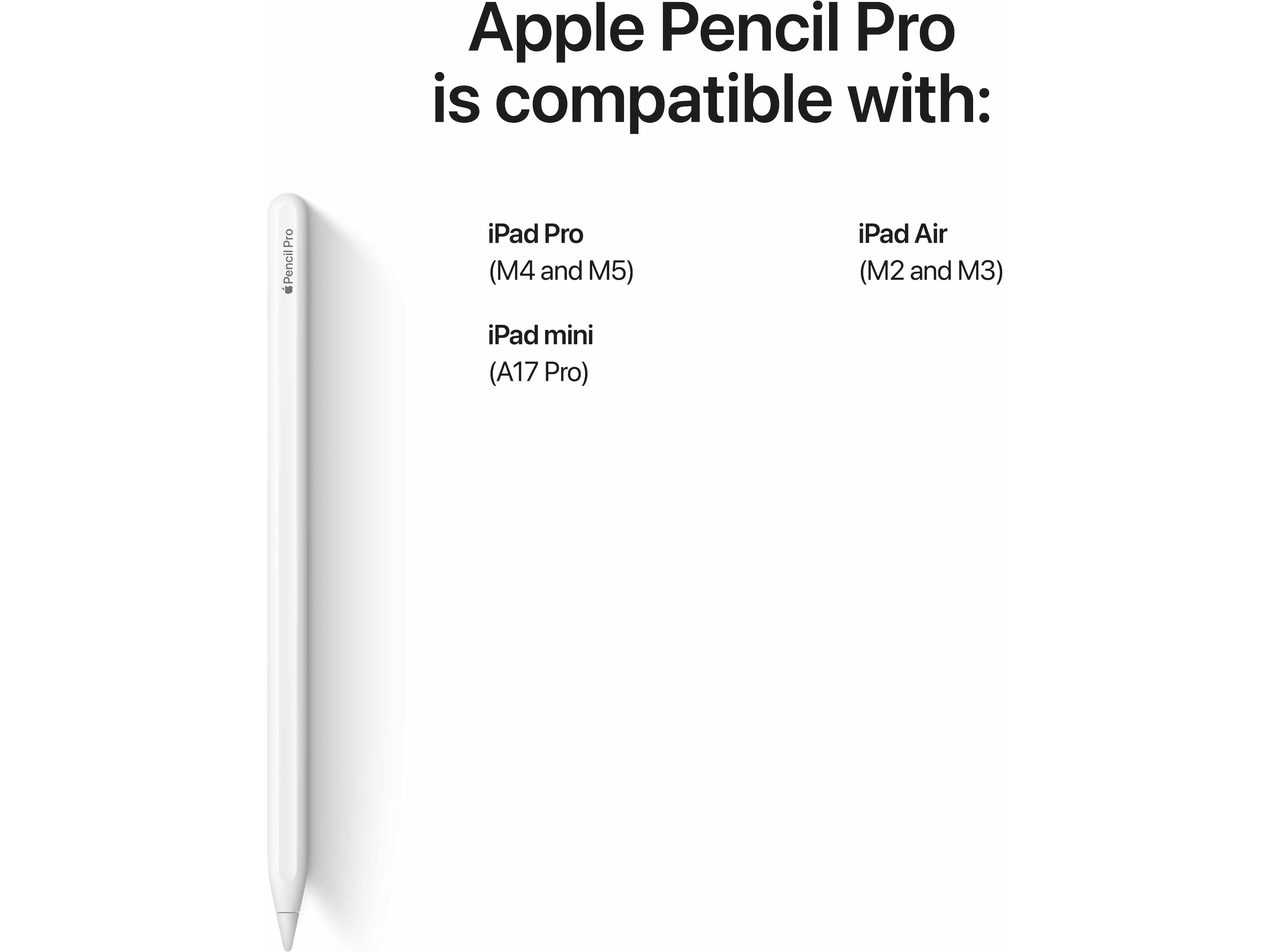 Apple Pencil Pro (vit) Tangentbord och pennor