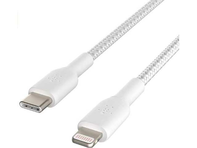 Belkin USB-C till Lightning kabel 2m (vit) USB-kablar