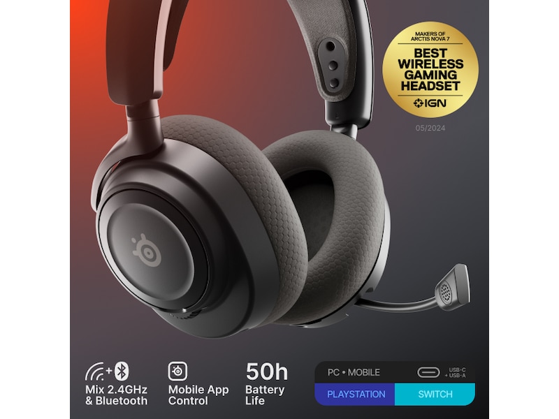 SteelSeries Arctis Nova 7 Gen 2 Trådlöst Gamingheadset (sort) Gamingheadset
