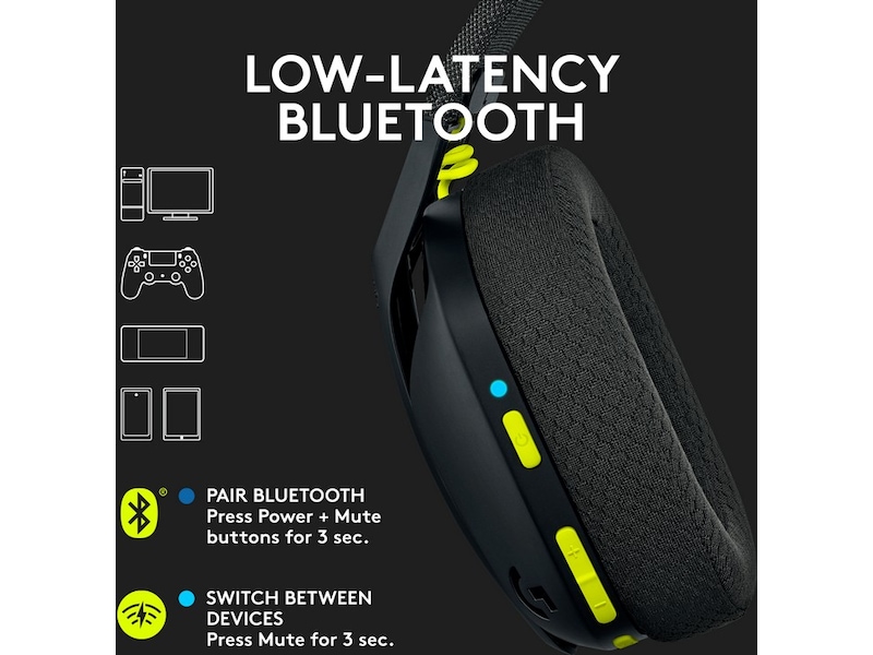 Logitech G435 LIGHTSPEED Trådlöst Gaming Headset (svart) Gamingheadset