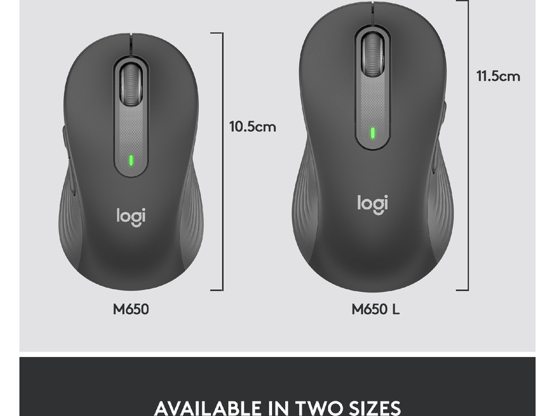 Logitech Signature M650 Large  trådlös mus grafitgrå Mus