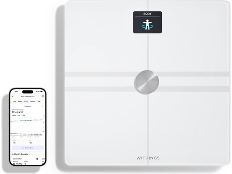 Withings Body Comp Wi-Fi smart badvåg (vit) Personvågar