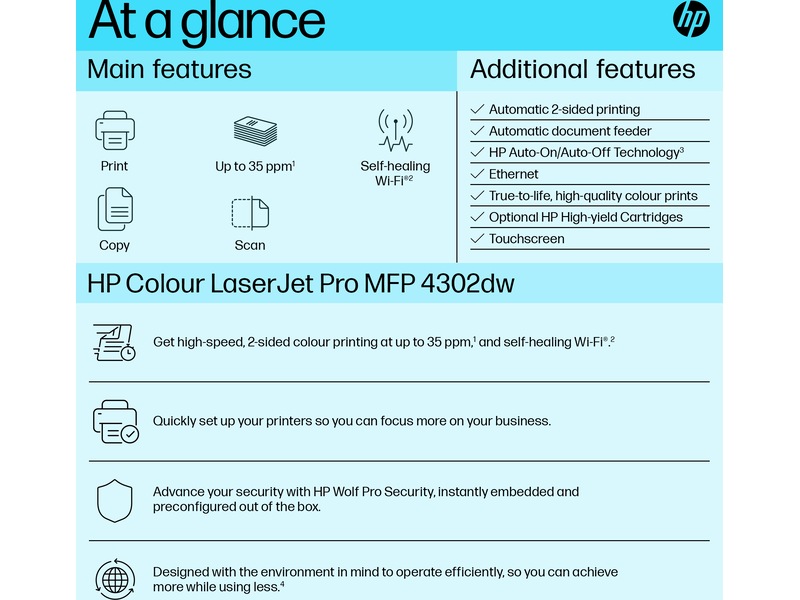 HP skrivare Color LaserJet Pro MFP 4302dw Skrivare