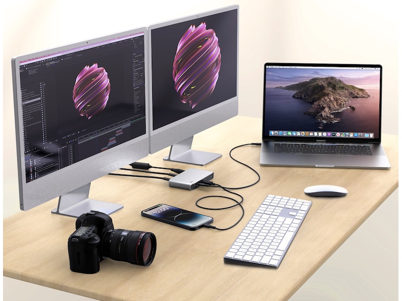 Belkin Connect Thunderbolt 4 5-i-1 Core Docking (grå) Dockningsstation och USB-hub