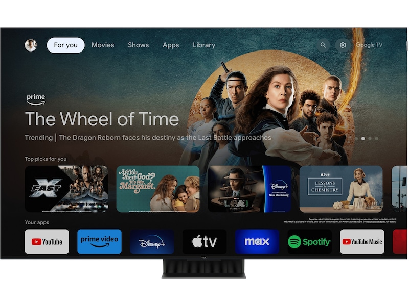 TCL 85" 85C855 QLED Pro 4K Google TV 144Hz Över 80 tums TV