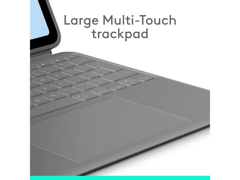 Logitech iPad Air 13" Combo Touch tangentbordsfodral (oxfordgrå) Tangentbord och pennor