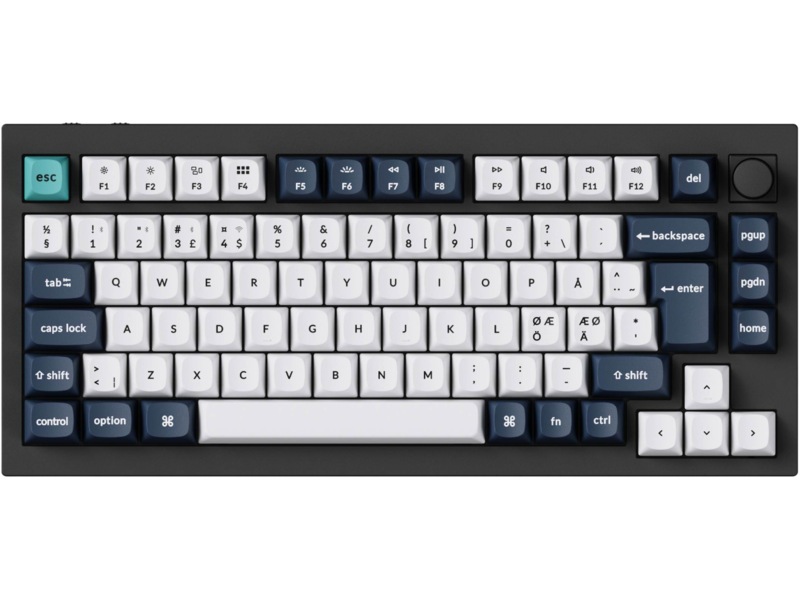 Keychron Q1 MAX 75% trådlös tangentbord Brown Switches Gamingtangentbord