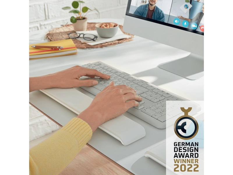 Leitz Ergo Cozy handledsstöd för tangentbord (ljusgrå) Handledsstöd