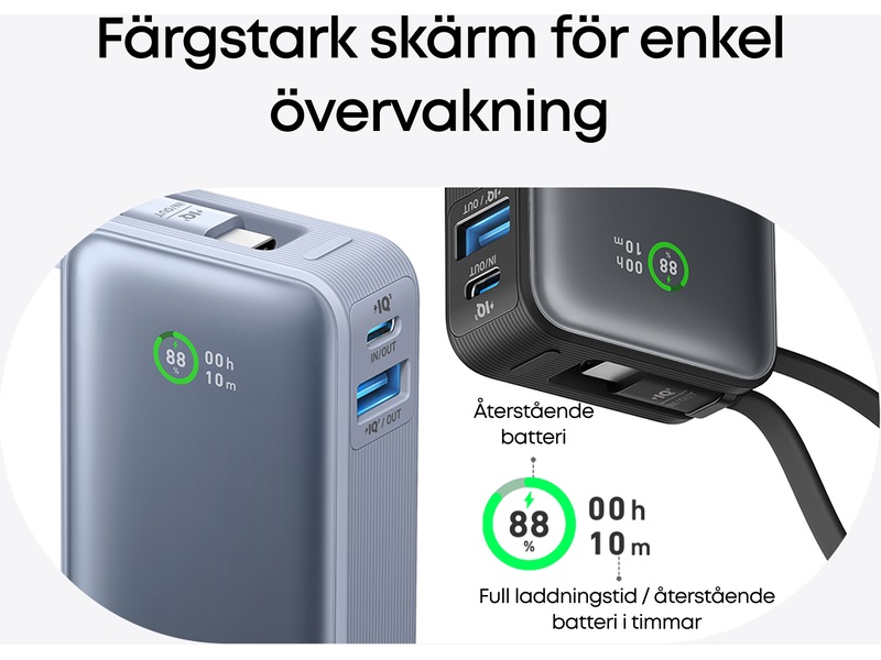 Anker 545 Nano Powerbank 10000mAh (svart) Powerbank