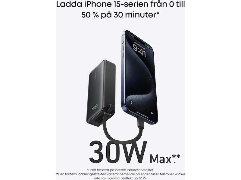 Anker 545 Nano Powerbank 10000mAh (svart) Powerbank