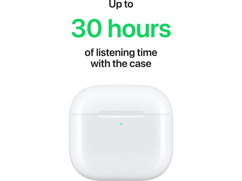 Apple AirPods 4 trådlösa hörlurar, In-ear (vit) In-ear hörlurar