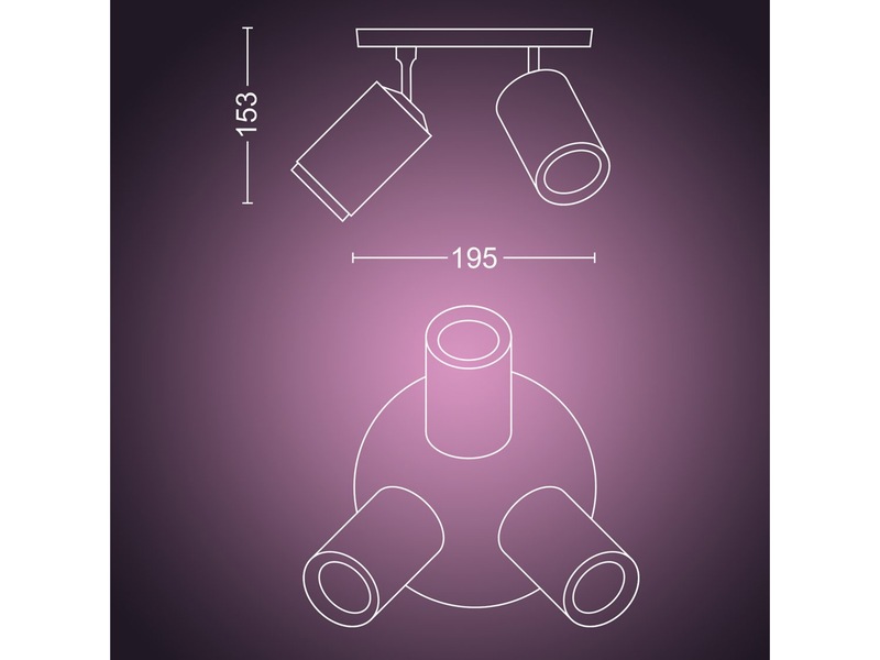 Philips Hue Fugato med 3 spotlights (vit) Taklampa