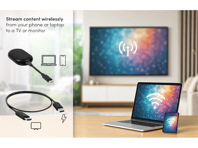 Andersson USB-C - HDMI - trådlös P2P Adaptrar och kablage