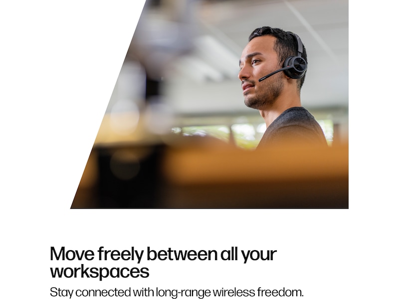 Poly Voyager 4320-M MS USB-C Headset med laddningsstativ Headset trådlöst