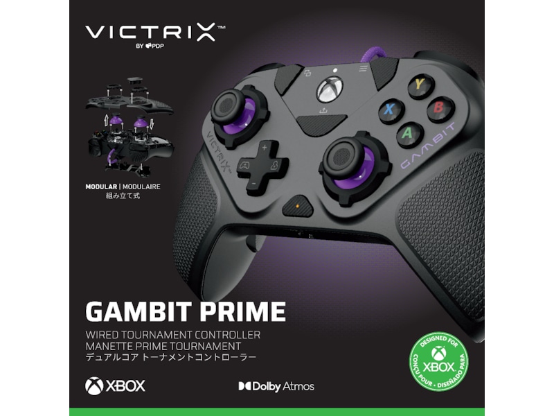 PDP Victrix Gambit Prime XSX trådbunden styrenhet (grå) Tillbehör
