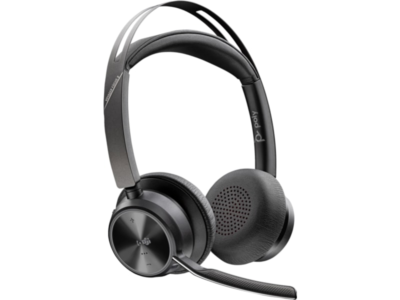 Poly Voyager Focus 2 MS USB-C Headset med laddningsstativ Headset trådlöst