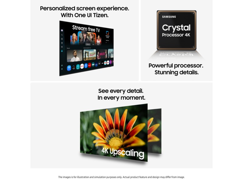 Samsung 55" U7005F UHD 4K Smart TV (2025) 50 - 59 tums TV