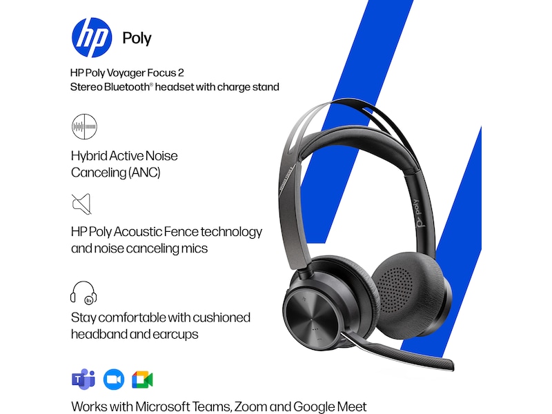 HP Poly Voyager Focus 2 MS USB-C trådlöst headset Headset trådlöst