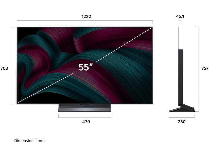 LG 55" C5 AI 4K OLED Smart TV (2025) 50 - 59 tums TV
