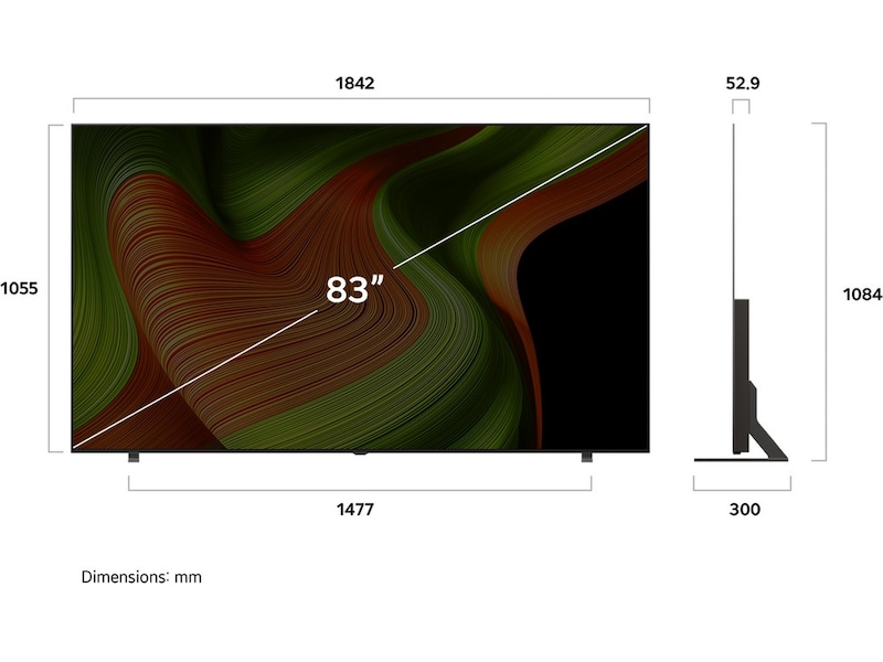 LG 83" B5 AI 4K OLED Smart TV (2025) Över 80 tums TV