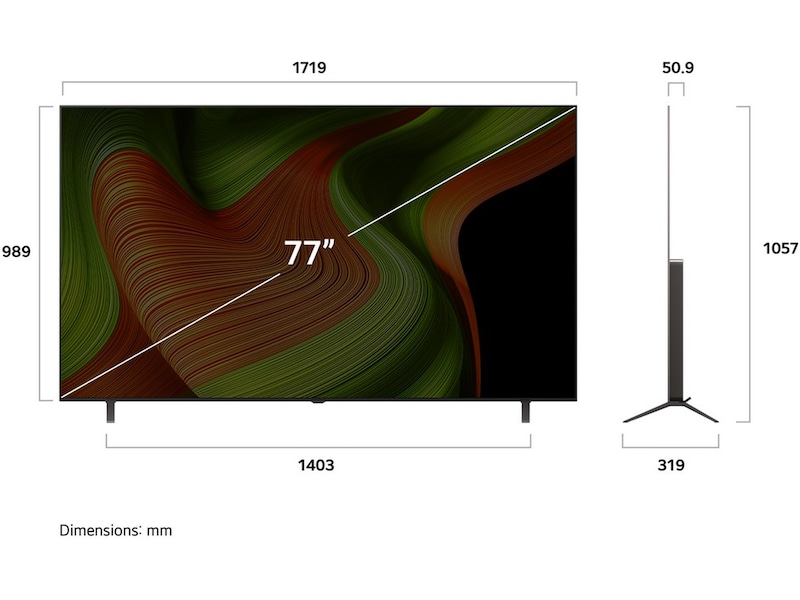 LG 77" B5 AI 4K OLED Smart TV (2025) 70 - 79 tums TV