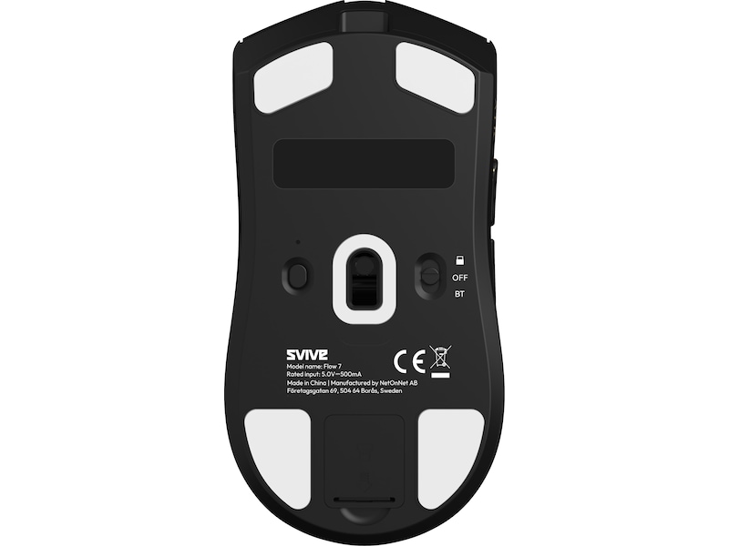 Svive Flow 7 Ultra Light Trådlös Gamingmus (svart) Gamingmus