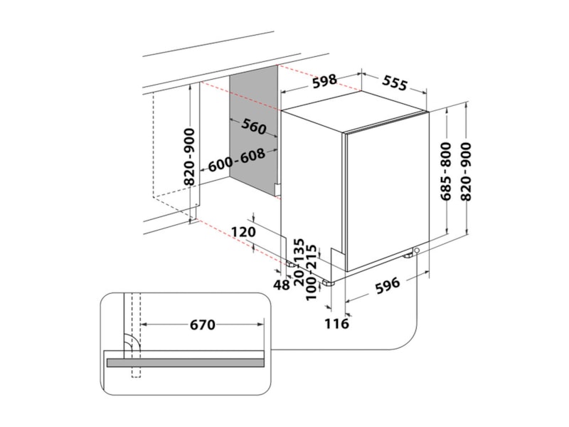 Whirlpool WIC 3C34 PFE S Integrerad diskmaskin Integrerad diskmaskin
