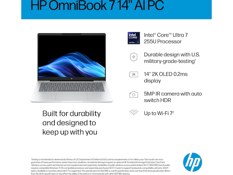 HP OmniBook 7 AI 14-fr0071no 14" 2K OLED Datorer - Bärbara / laptop