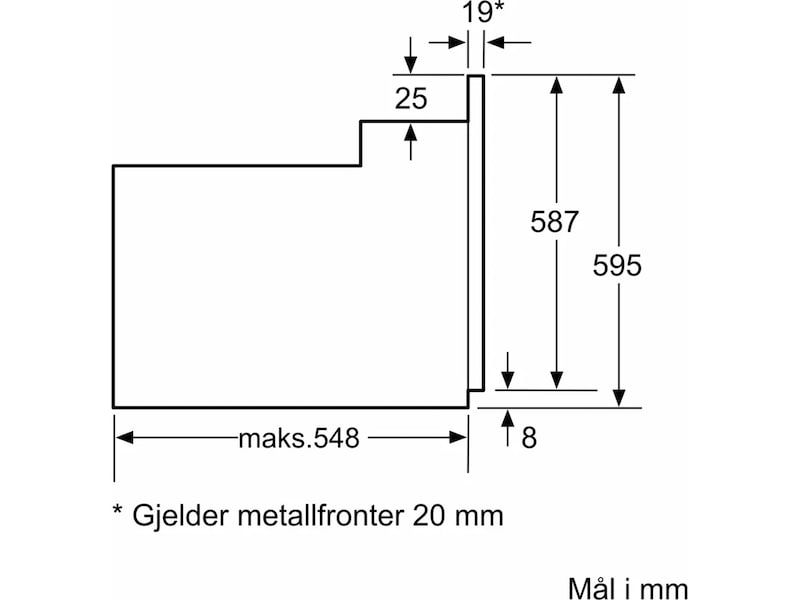 Siemens IQ100 Inbyggd ugn 60 cm (svart) Ugn