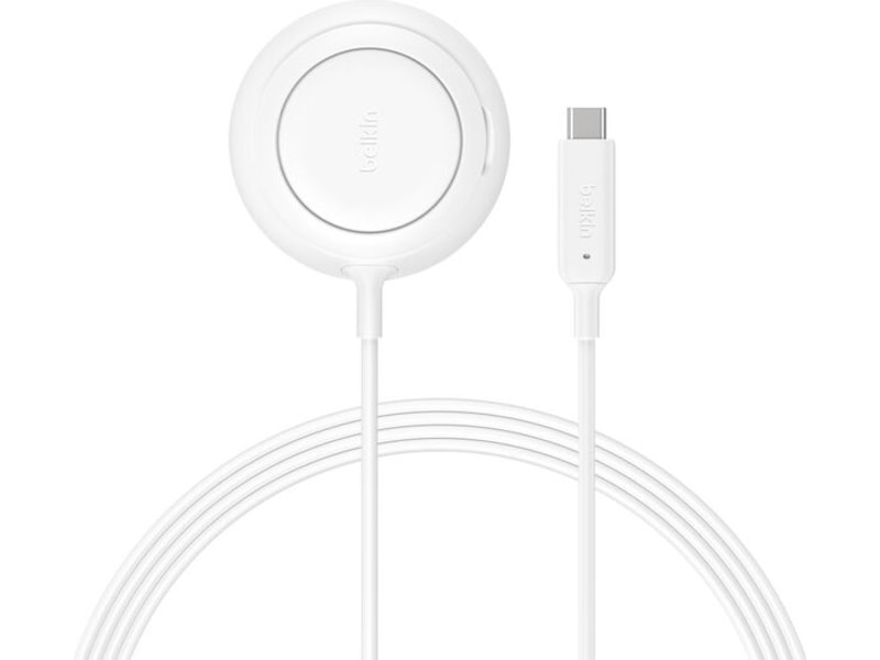 Belkin UltraCharge 25W Qi2 magnetisk laddningsplatta med ställ Trådlös laddare