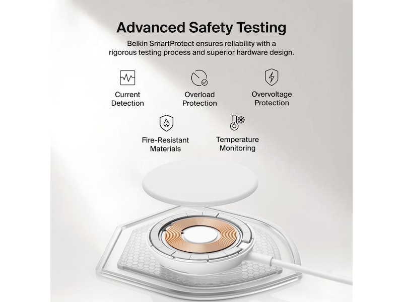 Belkin UltraCharge 25W Qi2 magnetisk laddningsplatta med ställ Trådlös laddare