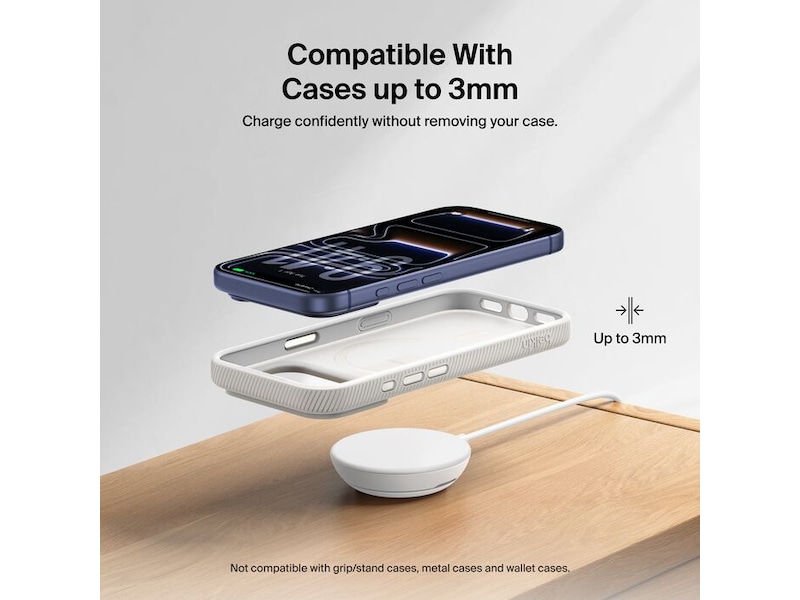 Belkin UltraCharge 25W Qi2 magnetisk laddningsplatta med ställ Trådlös laddare