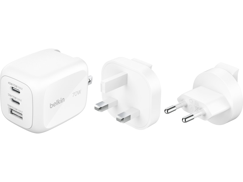 Belkin BoostCharge Pro GaN 70W väggladdare + reseadapter Mobilladdare