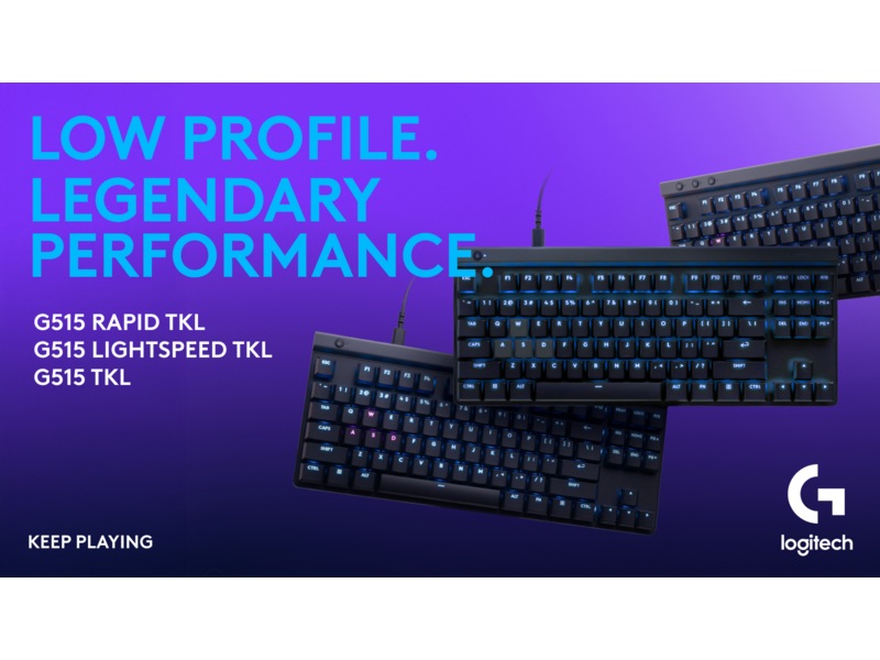 Logitech G515 TKL Rapid Gamingtangentbord (svart) Gamingtangentbord