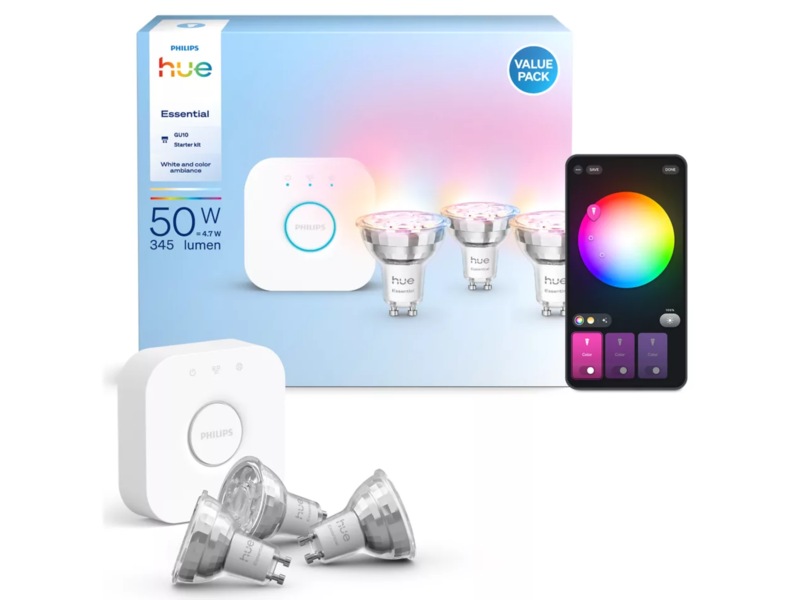 Philips Hue Essential WCA Startpaket (3x GU10 spot + Brygga) LED-lampor & glödlampor