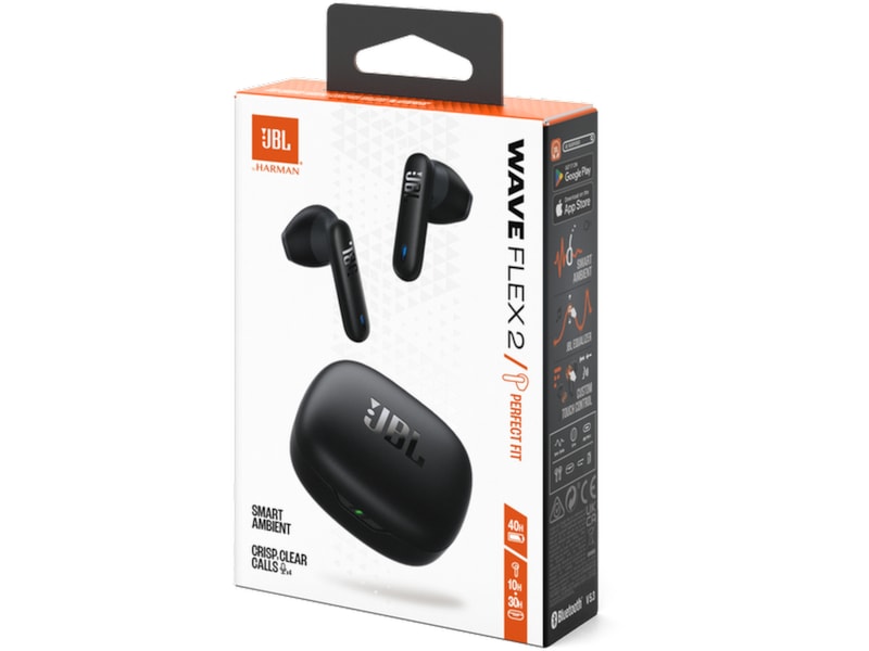 JBL Wave Flex 2 Trådlösa Hörlurar (svart) In-ear hörlurar